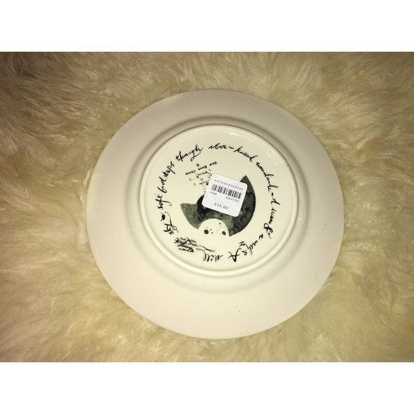 *RARE* NEW! Anthropologie Moonlit Forest Owl Plate - Picture 4 of 5